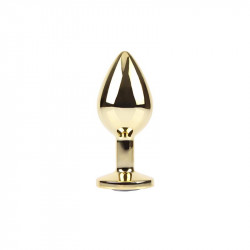 Plug Anal Clear Gem Gold –...
