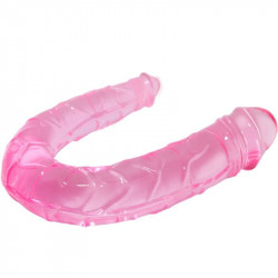 Dildo Doble Rosa Flexible –...