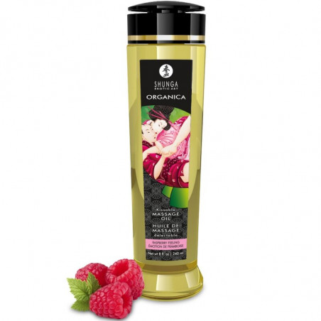 Shunga Aceite de Masaje Orgánico Frambuesa 240 ml
