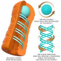 MASTURBADOR MASCULINO NARANJA
